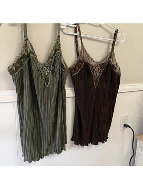 Vintage Y2K SelfEsteem Babydoll Tank Top Fairy Grunge Whimsy Boho Sz M